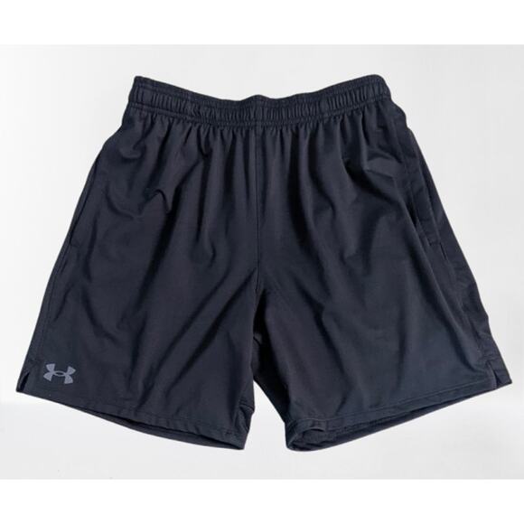 New w/ Tag Mens UNDER ARMOUR Black Tech Vent 7" Shorts W/ Pockets Size SMALL - Picture 1 of 6